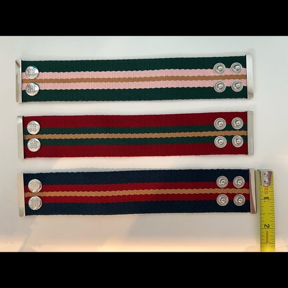 Rustic Cuff set of 3 Claire snap closure bracelets cuffs - Picture 2 of 8